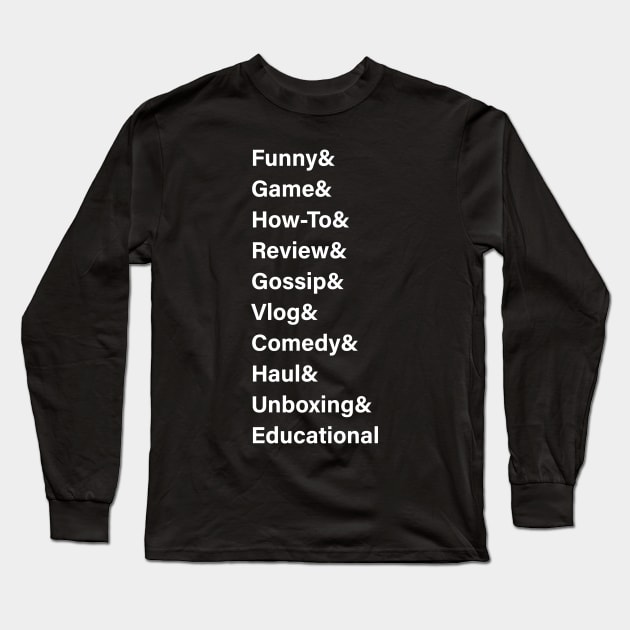 VIDEO CONTENT Long Sleeve T-Shirt by encip